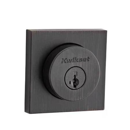 KWIKSET Kwikset: Halifax Single Cylinder Deadbolt with Smartkey Technology / Venetian Bronze KWS-158-SQT-SMT-11P